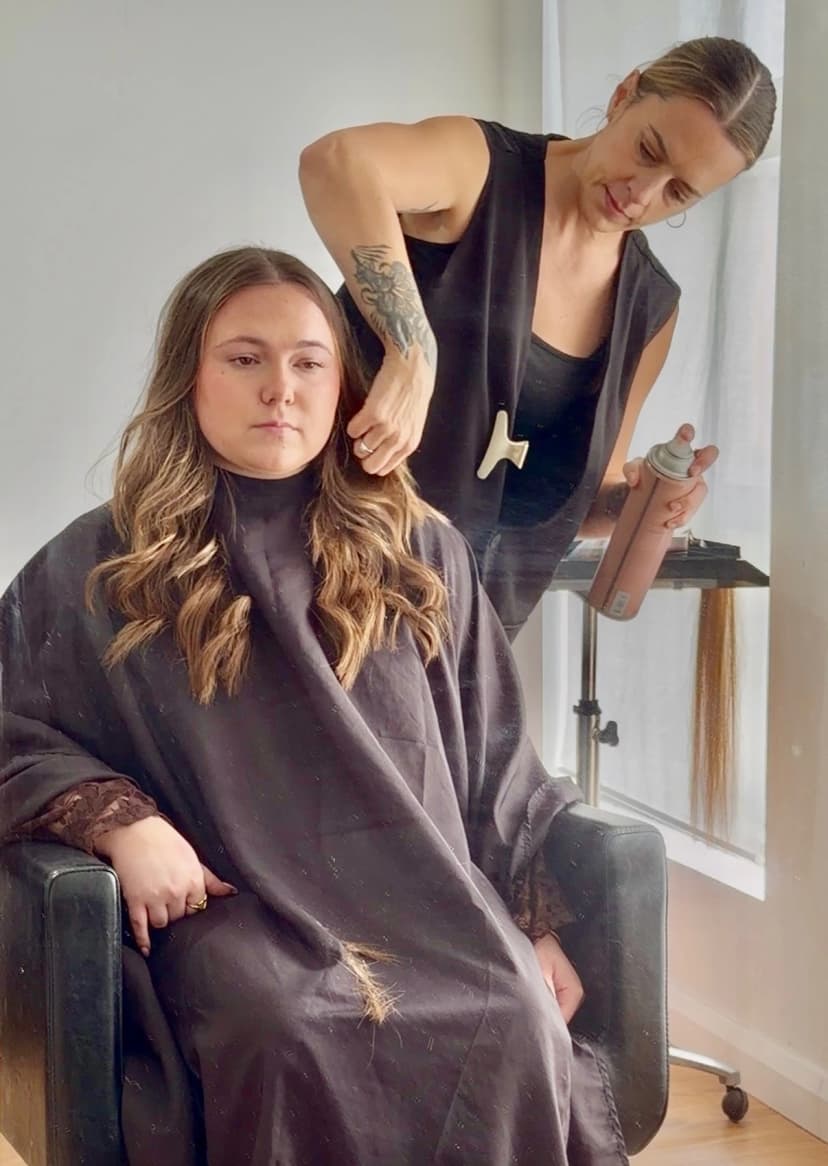 Abby, owner and blonde and extension specialist at Miss Pia Hair in Largs Bay, Adelaide